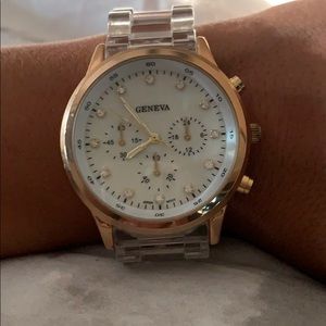 Geneva lucite watch